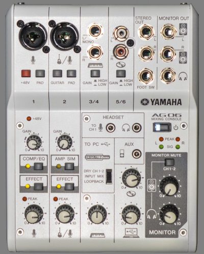 yamaha ag03 i yamaha ag06 audio interfejs